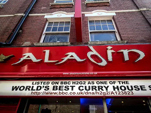 Aladin Indian Restaurant - Brick Lane's Award-Winning Curry House